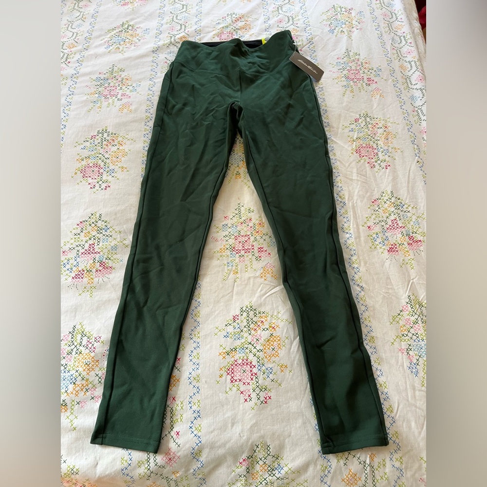 Women's NWT Eddie Bauer Green Tummy Control Leggings